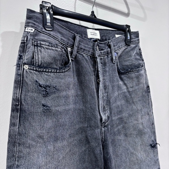Citizens of Humanity Sabine High Rise Straight Leg Jeans in Black‎ Size 28 - Picture 7 of 13